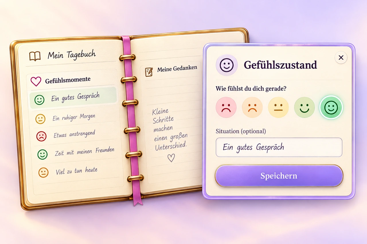 Stilisierte Detailansicht: Gefühle festhalten